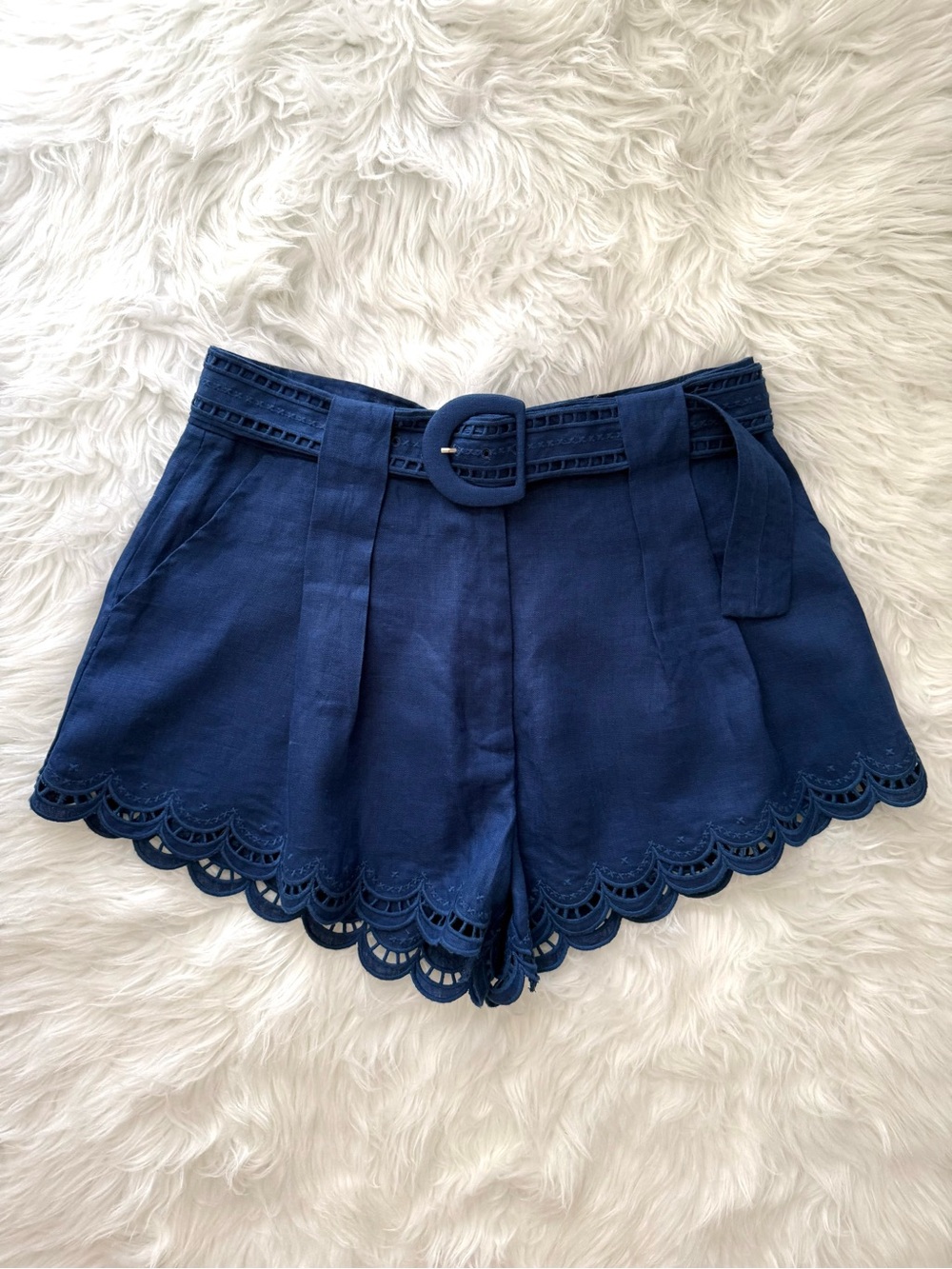 FARM Rio Richelieu Navy Blue Linen Shorts, NWT 🇧🇷 - Picture 8 of 15
